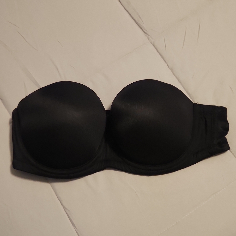 Cacique Elegant Black Strapless Bra 38C